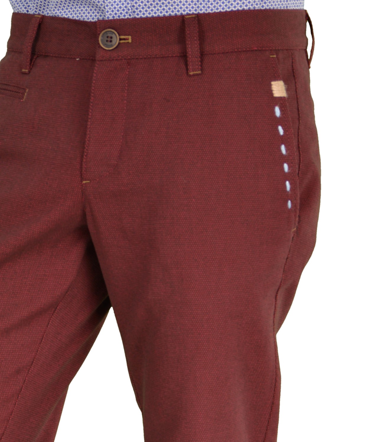 Gio.S Μπορντώ Παντελόνι 6701W16B φωτογραφία